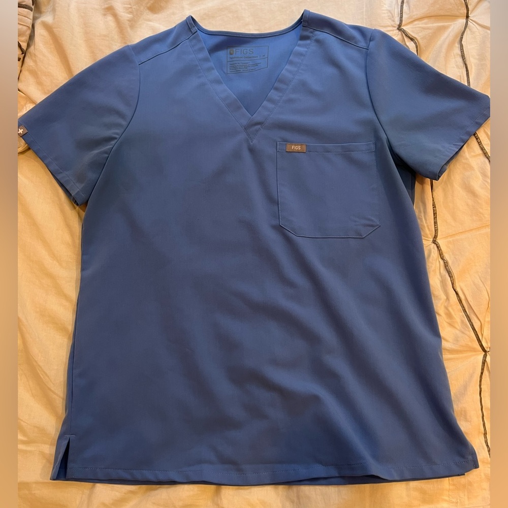 Figs blue scrub top